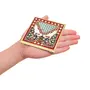 Handicrafts Paradise Marble Pooja Chowki (10.2 cm x 10.2 cm x 2.55 cm), 4 image
