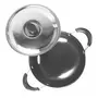 Sumeet 3mm Hard Aluminum Anodized Deep Kadhai with Stainless Steel Lid (Size 10 185mm 1 LTR Black), 2 image