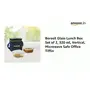 Borosil Glass Lunch Box Vertical Microwave Safe Office Tiffin (Transparent 320 ml) -Set of 2, 2 image