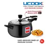 UCOOK Royale Duo Hard Anodised Aluminium Inner Lid Induction Pressure Cooker with Stainless Steel Lid 5 Litre Black, 2 image