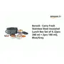 Borosil - Carry Fresh Stainless Steel Insulated Lunch Box Set of 4 (2pcs 280 ml + 2pcs 180 ml) Blue/Grey, 2 image