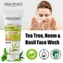 UrbanBotanics Tea Tree Basil & Purifying Neem Face Wash For Women & Men - Paraben Free - SLES Free - For Normal Oily & Acne Prone Skin 100ml, 2 image