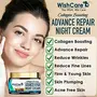 WishCare Collagen Boosting - Advance Repair Night Cream - With Retinol Niacinamide GrapeSeed Sea Algae Jojoba & Rosehip - For Anti-Aging Skin Firming & Plumping Skin - 50 gm, 3 image