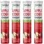 Grandeur Plant Based Apple Cider Vinegar Effervescent Tablets With 500 mg Apple Cider Pomegranate Extract 100 mg Vitamin B6 B12 - Sugar Free For Weight Management & Immunity- 60 Tabs