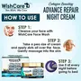 WishCare Collagen Boosting - Advance Repair Night Cream - With Retinol Niacinamide GrapeSeed Sea Algae Jojoba & Rosehip - For Anti-Aging Skin Firming & Plumping Skin - 50 gm, 6 image