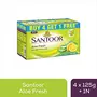 Santoor Aloe Fresh Soap with Aloe Vera and Lime for Radiant Looking Skin 125g 4 + 1, 5 image