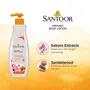 Santoor Perfumed Body Lotion for Whitening & UV Protection with Sandalwood & Sakura Extracts 250ml (Buy 1 Get 1), 6 image