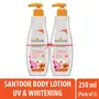 Santoor Perfumed Body Lotion for Whitening & UV Protection with Sandalwood & Sakura Extracts 250ml (Buy 1 Get 1), 3 image