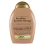 OGX Ever Straightening Brazilian Keratin Smooth Conditioner | With Coconut Oil Keratin Proteins Avocado Oil & Cocoa Butter For Dry Curly Frizzy & Fine hair Sulfate Free Surfactants No Parabens 385 ml