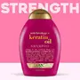 OGX Strength & Length Keratin Oil Shampoo | With Keratin Proteins & Argan Oil For Damaged hair & Split Ends Sulfate Free Surfactants No Parabens 385 ml, 7 image