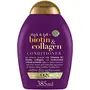 OGX Thick & Full + Biotin & Collagen Volumizing Conditioner for Thin Hair Thickening Conditioner with Vitamin B7 Collagen & Hydrolyzed Wheat Protein For Thicker Fuller Healthier looking hair Sulfate Free Surfactant No Parabens 385 ml