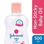 Johnson's Non-Sticky Baby Oil with Vitamin E for Easy Spread and Massage (Clear 500ml), 4 image