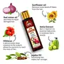 THE INDIE EARTH RED ONION HAIR OIL 200 ML - ANTI HAIR LOSS & HAIR GROWTH OIL WITH BLACK SEED CURRY LEAF HIBISCUS BHRINGRAJ & 29+ NATURAL OILS & EXTRACTS | BEST ANT HAIR FALL OIL | BEST ONION OIL, 6 image