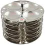 Jain Stainless Steel Idly Stand - 6 Plates (Silver)
