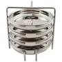 Jain Stainless Steel Thatte Idly Stand - 4 Plates (Silver)