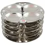 Jain Stainless Steel Idly Stand - 5 Plates (Silver)