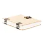 Craft Play Handicraft Jute Cover Special Binding Notebook With Lock, 4 image