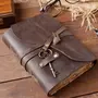 CRAFT PLAY Premium Leather Antique Scrapbook with Antique Key & Handmade Paper., 4 image