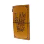 Craft Play Handicraft I am Brave Leather Emboss Handcrafted Regular Notebook/Personal Organiser/Diary (80 Unruled Pages_8.5 inch x 4.5 inch x 1 inch) (Leather), 3 image