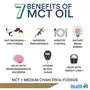 Healthvit MCT Oil From Coconut Oil Unsweetened Keto Diet Sports Non GMO Gluten Free - 100ml, 4 image