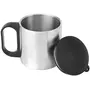 Coconut Stainless Steel Expresso Coffee Mug with Lid Set of 2 (Each Mug Capacity 180 ML), 3 image