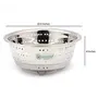 Coconut Stainless Steel Rice Fruits & Vegetables Basin Strainer/Colander for Kitchen - 1 Unit - (Diamater- 10.5 Inches), 4 image