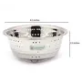 Coconut Stainless Steel Rice Fruits & Vegetables Basin Strainer/Colander for Kitchen - 1 Unit - (Diamater- 8.5 Inches), 4 image