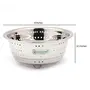 Coconut Stainless Steel Rice Fruits & Vegetables Basin Strainer/Colander for Kitchen - 1 Unit - (Diamater- 8 Inches), 5 image