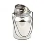 Coconut Stainless Steel Plain Milk Can/Milk Barni/Milk Pot/Oil Can (with Lid) - Capacity - 1 Litre & 3 Litre - Set of 2, 4 image