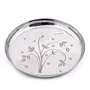 Coconut Stainless Steel Heavy Guage Laser Apple Plates Round Dinner Plates - 6 Pcs Set, 2 image