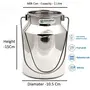 Coconut Stainless Steel Plain Milk Can/Milk Barni/Milk Pot/Oil Can (with Lid) - Capacity - 1 Litre & 3 Litre - Set of 2, 2 image