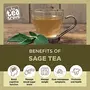 The Tea Trove Sage Tea Leaves to help with hot flashes and night sweats (100g) | Loose sage leaf No more milk tea to naturally dry up breastmilk Stop Breastfeeding & Lactation Wean Naturally, 4 image