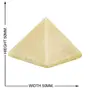 CRYSTAL'S ADVISOR Natural Ivory Agate Pyramid 50 mm. for Vastu Correction Creativity Color- Yellow (Pack of 1 Pc.), 3 image