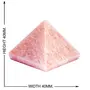 CRYSTAL'S ADVISOR Natural Peach Moonstone Pyramid 40 mm. for Vastu Correction Creativity Color- Peach (Pack of 1 Pc.), 3 image