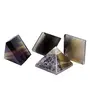 CRYSTAL'S ADVISOR Natual Energised Fluorite Pyramid 30 mm for Vastu Correction Creativity Color- Multi Color (Pack of 1 Pc.), 7 image