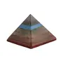 CRYSTAL'S ADVISOR Natural Seven Chakra Pyramid 48 mm. for Vastu Correction Creativity Color- Multi Color (Pack of 1 Pc.), 2 image