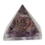 CRYSTAL'S ADVISOR Natural Orgonite Pyramid 40 mm.(Purple) for Vastu Correction Creativity Color- Clear & Purple (Pack of 1 Pc.), 2 image