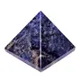 CRYSTAL'S ADVISOR Natural Sodalite Pyramid 35 mm. for Vastu Correction Creativity Color- Blue (Pack of 1 Pc.), 2 image