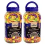 Swad Fruit Stars & Moons Breakfast Cereal Multigrain (Made with Oats Rice Corn Children Cereal) 2 Jars 650 g, 2 image