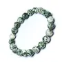 SATYAMANI Natural Stone Green Spot Jasper Beads Bracelet for Man Woman Boys & Girls- Color: Green & White (Pack of 1 Pc.), 4 image