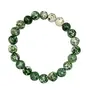 SATYAMANI Natural Stone Green Spot Jasper Beads Bracelet for Man Woman Boys & Girls- Color: Green & White (Pack of 1 Pc.), 3 image