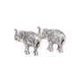 KridayKraft Elephant Metal Statue Small Size Silver Polish 2 pcs Set for Showpiece Enhance Your HomeOffice Table Decorative & Gift ArticleAnimal Showpiece Figurines..., 6 image