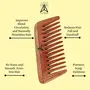 PRAKRTECH Neem Wood Shampoo Comb | Anti-Dandruff & Anti-Hair Fall Comb | Kachi Neem wood Comb Kangi hair comb set for women | Wooden Comb for women men hair growth |Kanghi for Hair, 4 image
