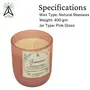 PRAKRTECH Sensual Jasmine Scented Beeswax Candle in Pink Glass Jar No Unhealthy Black Fumes, 3 image