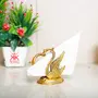 Kridaykraft Oxidize Metal Handicrafts Decorative Golden Swan Duck Shape Napkin Holder Dining Tableware Handmade Handicrafts showpiece Gifts, 5 image
