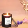 PRAKRTECH Cool Lavender Scented Beeswax Candle in Black Matt Glass Jar No Unhealthy Black Fumes, 2 image