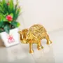 KridayKraft Metal Elephant Statue Small Size Gold Polish 2 pcs Set for Your HomeOffice Table Decorative & Gift ArticleAnimal Showpiece Figurines., 5 image