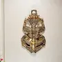 KridayKraft Metal Feng Shui Vastu Showpiece Nazar Battu with Naag Ganesha Suraksha Kawach Mask for Evil Eye Protection for Home Office Wall & Door Hanging (Gold Medium), 7 image