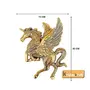 KridayKraft Flying Horse Metal Statue for Wall Hanging DecorLiving room DecorFlying Angel Horse Statue Pegasus Animal Feng Shui DecorativeHorse Statue for Wealth IncomeBright Future & Gift Article Showpiece..., 2 image
