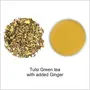 Octavius Tulsi Ginger Green Tea Loose Leaf- 75 Gms (35 Cups) Immunity Boost and Digestive tea | Superior Loose Leaf Flavour Experience | All Natural Blend | Refreshing & Delicate Taste, 2 image